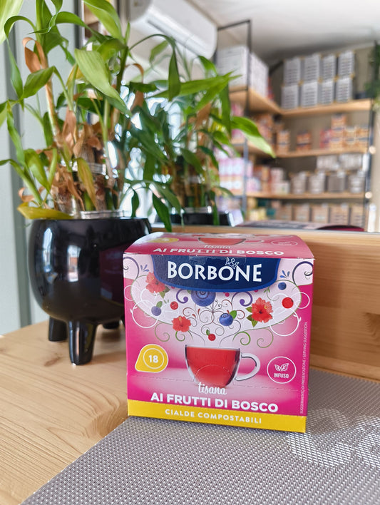 18 Cialde Borbone senza glutine e lattosio COMPATIBILI con macchine a cialde - Frutti di Bosco