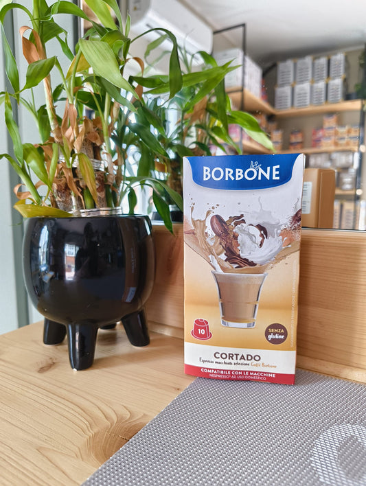 10 Capsule Borbone COMPATIBILI con macchine Nespresso® ad uso domestico - Espresso macchiato CORTADO