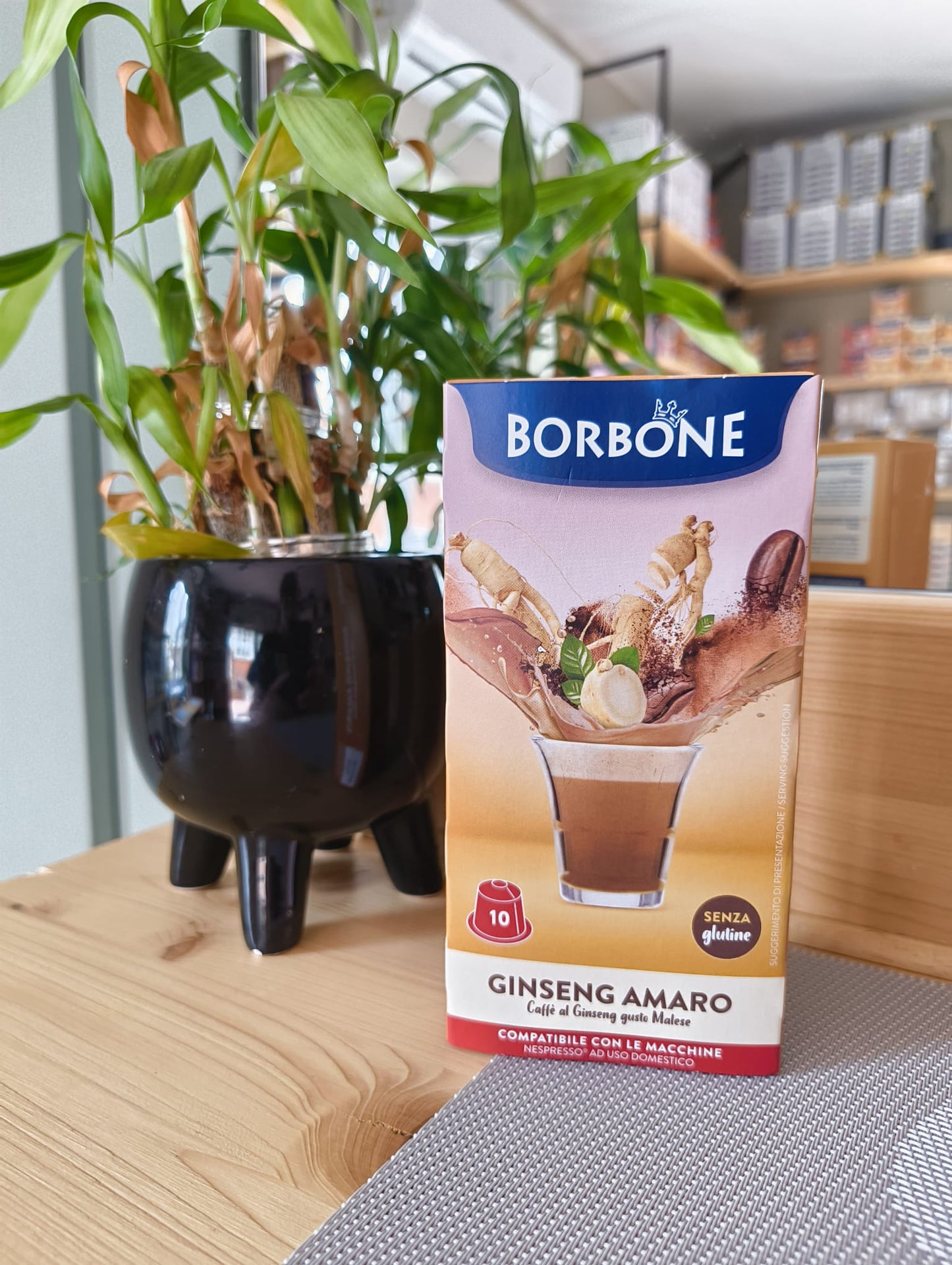 10 Capsule Borbone COMPATIBILI con macchine Nespresso® ad uso domestico - GINSENG AMARO