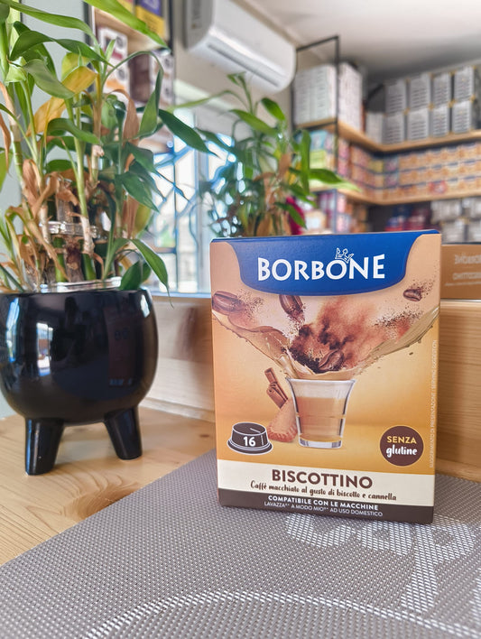 16 capsule Borbone COMPATIBILI con macchine a marchio Lavazza®* A Modo Mio®* - BISCOTTINO