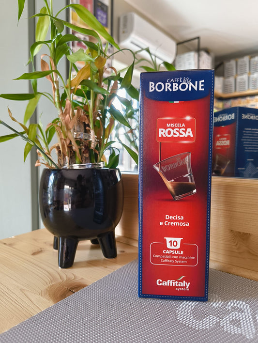 10 capsule Borbone COMPATIBILI con macchine Caffitaly System - Miscela Rossa Decisa e Cremosa